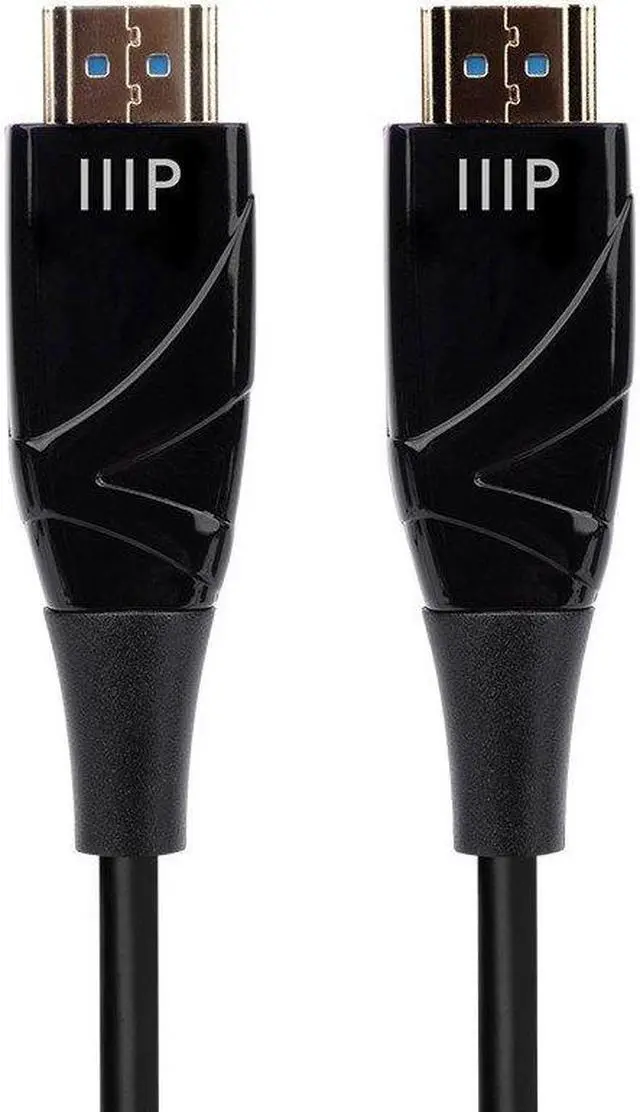 Alt view image 5 of 11 - Monoprice 4K High Speed HDMI Cable - 30 Meters (98ft) Black | AOC, 18Gbps, Compatible with Blu-ray, Play Station 5, HDTV, Roku TV - SlimRun AV Series