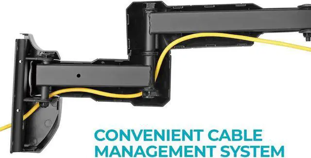 Alt view image 5 of 6 - Monoprice Full-Motion Articulating TV Wall Mount Bracket - For TVs 23in to 42in Up to 66 lbs, Cable Covers, Fits Curved Screens, Flat, LED, OLED, LCD