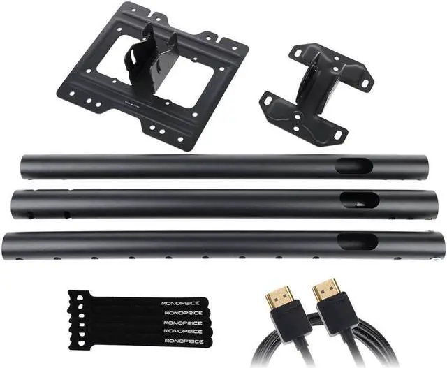 Alt view image 2 of 6 - Monoprice Extra Long Ceiling TV Mount Bracket - For TVs 23in to 43in, Max Weight 110 lbs., Extension Range of 28.3in to 62.6in, VESA Patterns up to 200x200 - Commercial Series