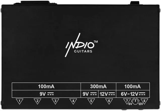 Alt view image 4 of 6 - Monoprice Power Block Fully Isolated 8output Guitar Pedal Power Supply for Up to 8 Guitar and Bass Effects Pedals 6V/ 9V/12V- Indio Series