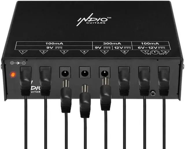 Alt view image 5 of 6 - Monoprice Power Block Fully Isolated 8output Guitar Pedal Power Supply for Up to 8 Guitar and Bass Effects Pedals 6V/ 9V/12V- Indio Series