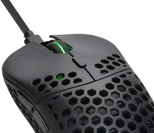 Alt view image 3 of 13 - Monoprice Hyper-K Wireless Ultralight Gaming Mouse , PixArt Optical Sensor and Offers 6 Programmable DPI Settings Ranging from 800 to 16,000 DPI - Dark Matter
