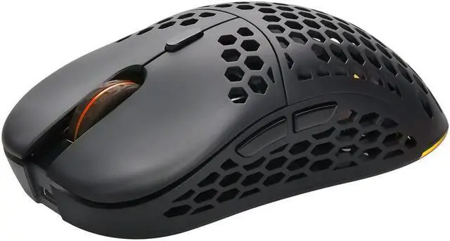 Alt view image 4 of 13 - Monoprice Hyper-K Wireless Ultralight Gaming Mouse , PixArt Optical Sensor and Offers 6 Programmable DPI Settings Ranging from 800 to 16,000 DPI - Dark Matter