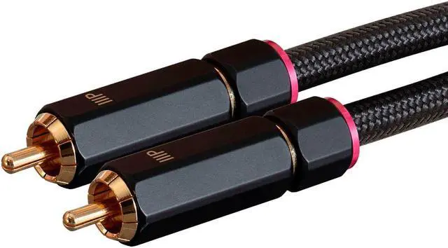 Alt view image 3 of 6 - Monoprice Audio Cable - 6 Feet - Black | RCA to 2 RCA Pigtail Cable, Male to Male, Gold Plated Connectors, Double Shielded With Copper Braiding - Onix Series