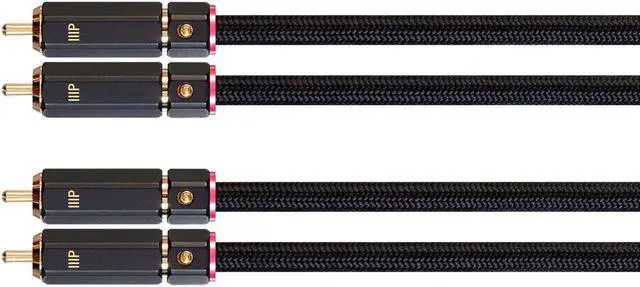 Alt view image 2 of 4 - Monoprice Audio Cable - 3 Feet - Black | Male RCA Two Channel Stereo Audio Cable, Gold Plated Connectors, Double Shielded With Copper Braiding - Onix Series
