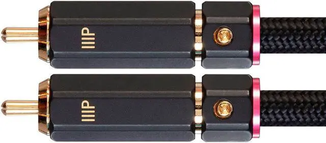 Alt view image 4 of 4 - Monoprice Audio Cable - 3 Feet - Black | Male RCA Two Channel Stereo Audio Cable, Gold Plated Connectors, Double Shielded With Copper Braiding - Onix Series