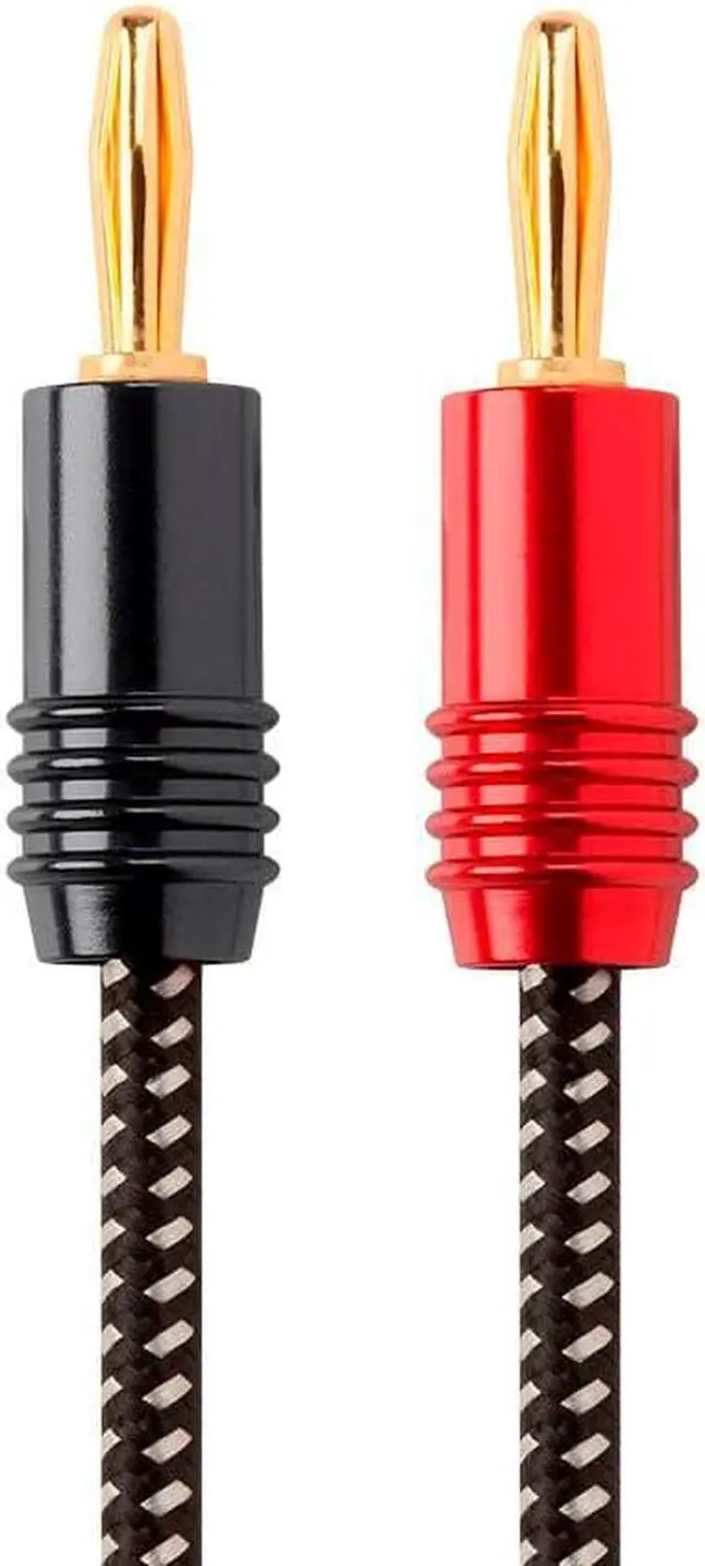 Main image of Monoprice Speaker Wire, Braided with Banana Plugs, 2-Conductor, 14AWG, 20ft