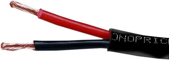 Main image of Monoprice Speaker Wire, CL2 Rated, 2-Conductor, 16AWG, 50ft, Black