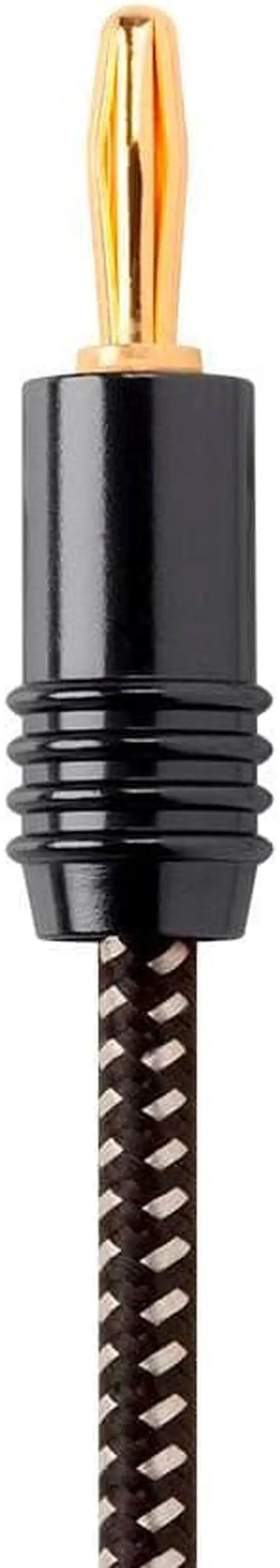 Alt view image 4 of 5 - Monoprice Speaker Wire, Braided with Banana Plugs, 2-Conductor, 14AWG, 20ft