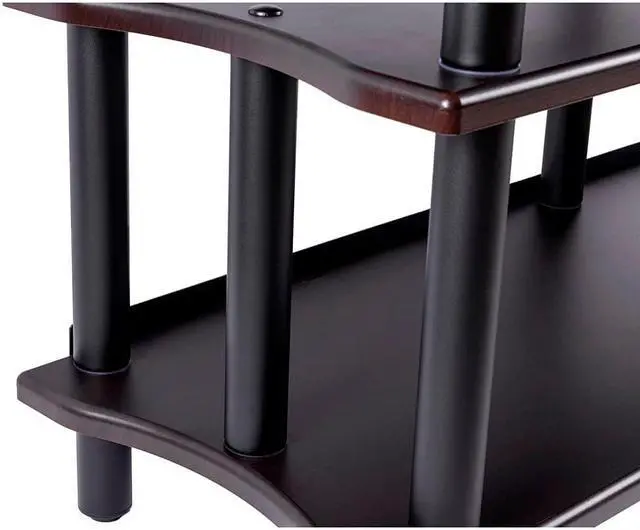 Alt view image 3 of 5 - Monolith Double-Wide XL 3-Tier AV Stand - Espresso | 300 lbs Weight Capacity Per Shelf, Organize and Display Your AV Components, Home Theater or Entertainment System