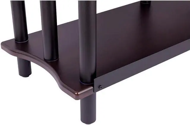 Alt view image 5 of 5 - Monolith Double-Wide XL 3-Tier AV Stand - Espresso | 300 lbs Weight Capacity Per Shelf, Organize and Display Your AV Components, Home Theater or Entertainment System