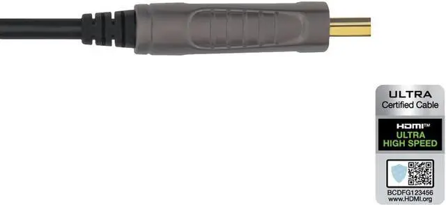 Alt view image 6 of 13 - Monoprice SlimRun AV 8K Certified Ultra High Speed Active HDMI Cable, CMP Plenum rated, HDMI 2.1, AOC, 7.5m, 24ft