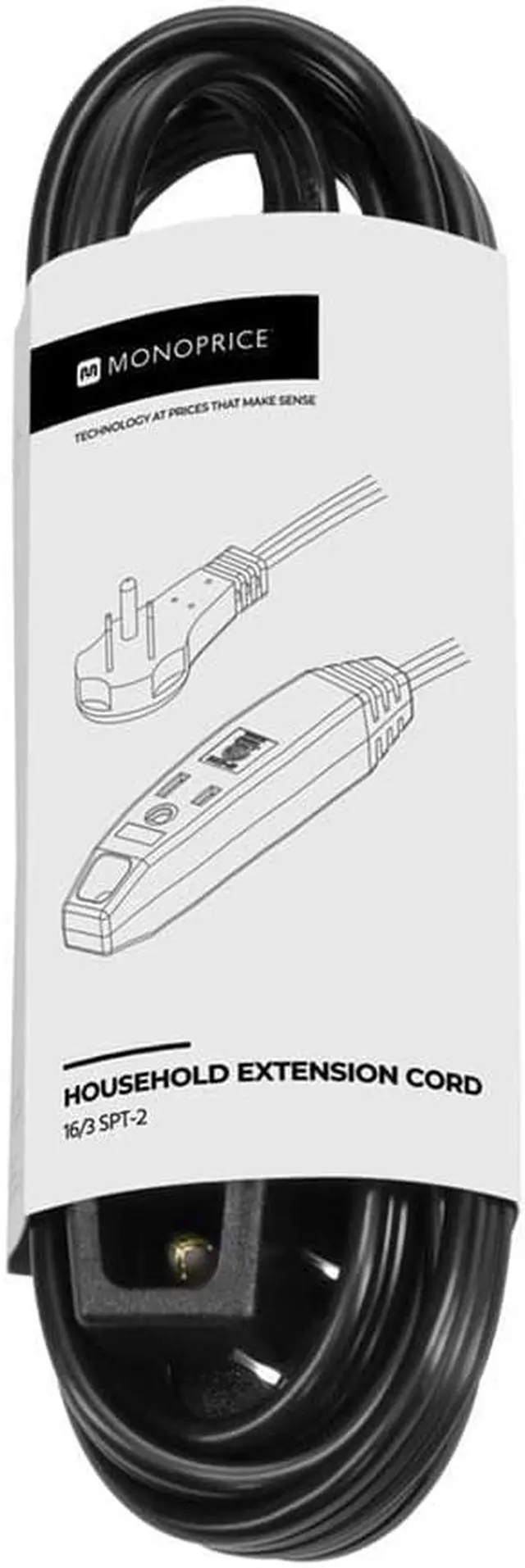 Alt view image 6 of 7 - Monoprice 3-Prong Power Cord - 6 Feet - Black, IEC 60320 C20 to IEC 60320 C13, 14AWG, 15A, For Powering Computers, Monitors, and Other Essential Peripherals