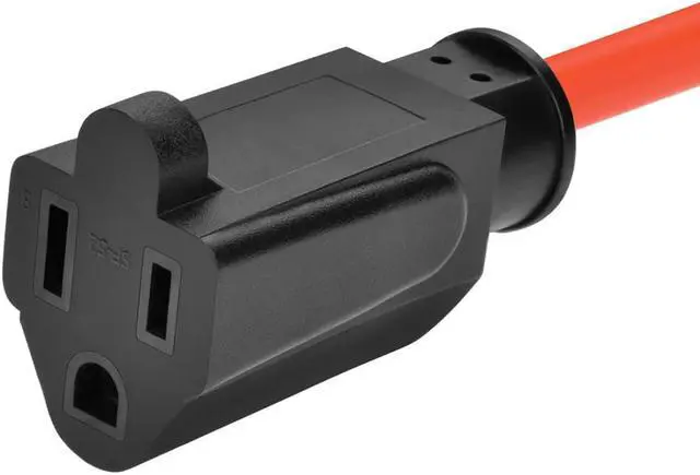 Alt view image 4 of 7 - Monoprice Coiled Power Extension Cord, 16AWG, 13A, SJT, Orange, Expands from 3ft to 10ft