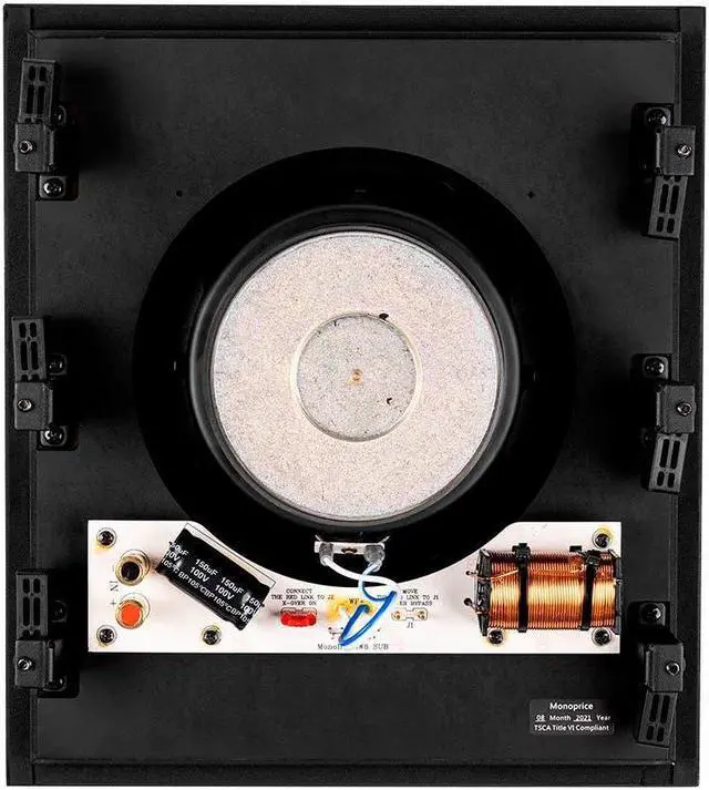 Alt view image 4 of 6 - Monolith M-IWSUB8 8in In-Wall Subwoofer | Passive, Magnetic, Paintable Grille, Easy Install, Adds Powerful Bass To Your In Wall or In Ceiling Home Theater System
