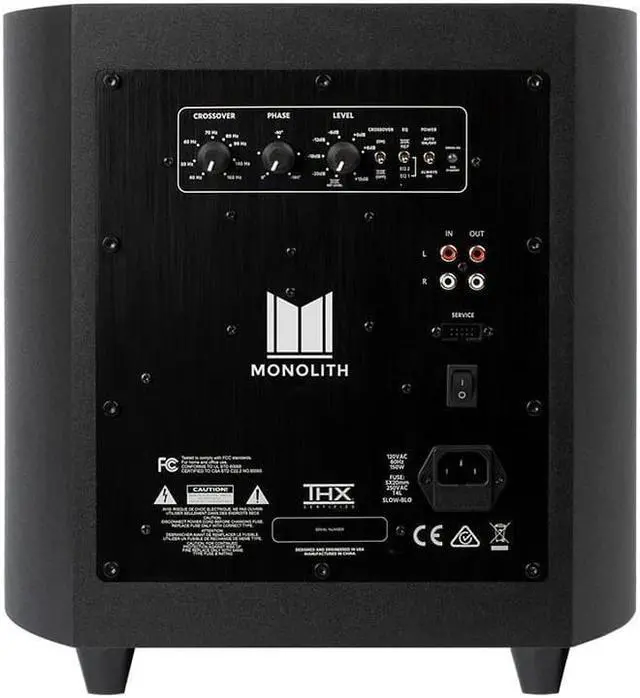 Alt view image 4 of 5 - Monoprice Monolith THX Certified 8in 150-watt Powered Subwoofer, Deep and Powerful Bass, Compact Design, Quick and Easy To Setup, For Home Theater or Gaming Systems
