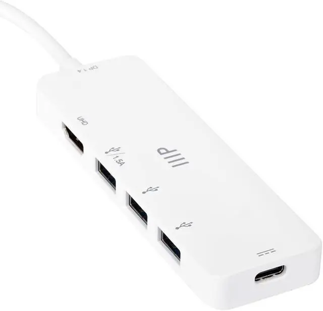 Alt view image 3 of 5 - Monoprice 5-in-1 USB-C to 4K HDMI Display Adapter and USB Hub (4K@60Hz) Fast Charge, 100W PD 3.0, Docking Station Dongle for MacBook Air Pro and More