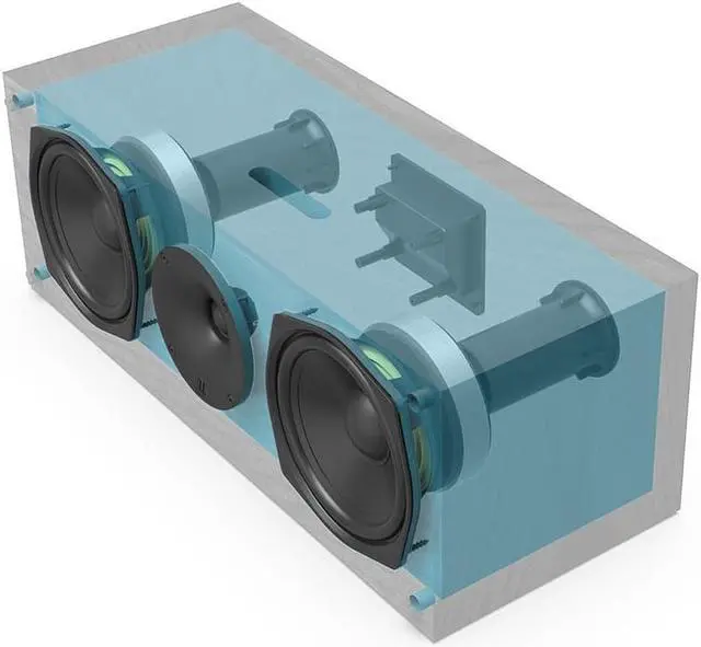 Alt view image 5 of 6 - Monoprice Monolith C5 Center Channel Speaker - Black (Each) Powerful Woofers, Punchy Bass, High Performance Audio, For Home Theater System - Audition Series