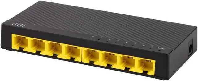 Alt view image 3 of 6 - Monoprice 8-Port 10/100/1000Mbps Gigabit Ethernet Unmanaged Desktop Switch, RJ45, IEEE 802.3ab, Cat5e, Plug and Play, Fanless Design, for Gaming and Streaming