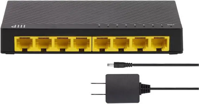 Alt view image 6 of 6 - Monoprice 8-Port 10/100/1000Mbps Gigabit Ethernet Unmanaged Desktop Switch, RJ45, IEEE 802.3ab, Cat5e, Plug and Play, Fanless Design, for Gaming and Streaming