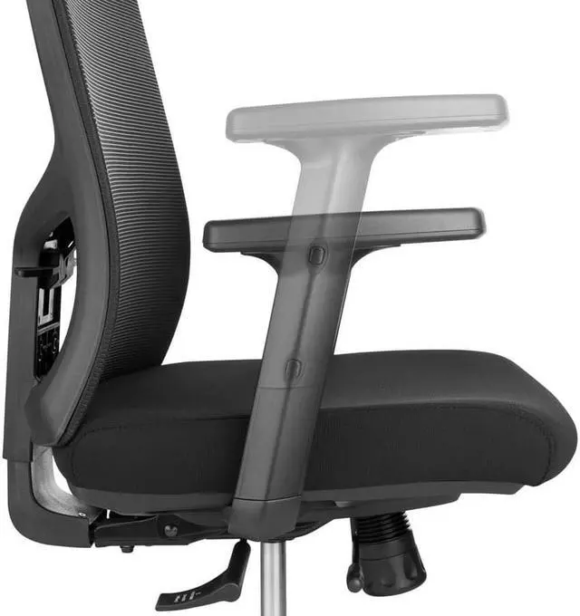 Alt view image 4 of 6 - Monoprice WFH Ergonomic Office Chair withFoam Seat, Adjustable Headrest, Lumbar Support, Armrests, Backrest - Workstream Collection