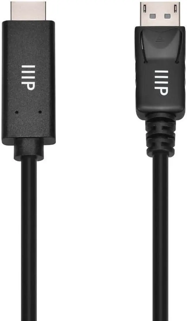 Alt view image 2 of 6 - Monoprice DisplayPort 1.4 Cable to 8K HDMI - 10 Feet | 30AWG, 8K@60Hz, Up To 32.4Gbps Bandwidth, For Video Game Console, Gaming Monitor, Apple TV, or Laptop Computer