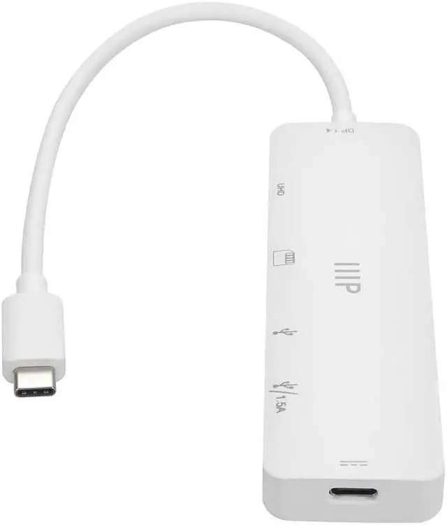 Alt view image 3 of 5 - Monoprice 6-in-1 USB-C Multiport 4K HDMI Adapter, 4K@60Hz HDMI, Card Readers, 100W PD, Compatible with MacBook Pro/Air 2020, Galaxy S21, iPad Pro 2020