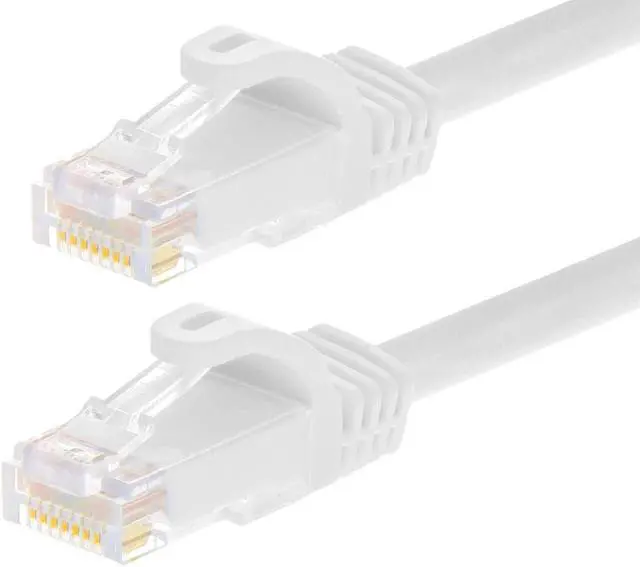 Main image of Monoprice Cat6 Ethernet Patch Cable - 5 Feet - White (12 pack) Snagless RJ45, Stranded, 550MHz, UTP, Pure Bare Copper Wire, 24AWG - Flexboot Series