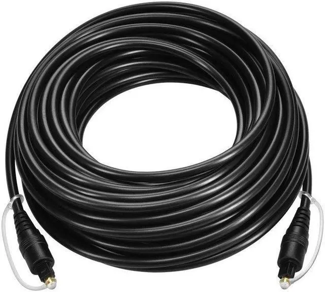 Alt view image 9 of 11 - Monoprice S/PDIF (Toslink) Digital Optical Audio Cable - 50 Feet | Gold Plated Ferrule,Molded Strain Relief