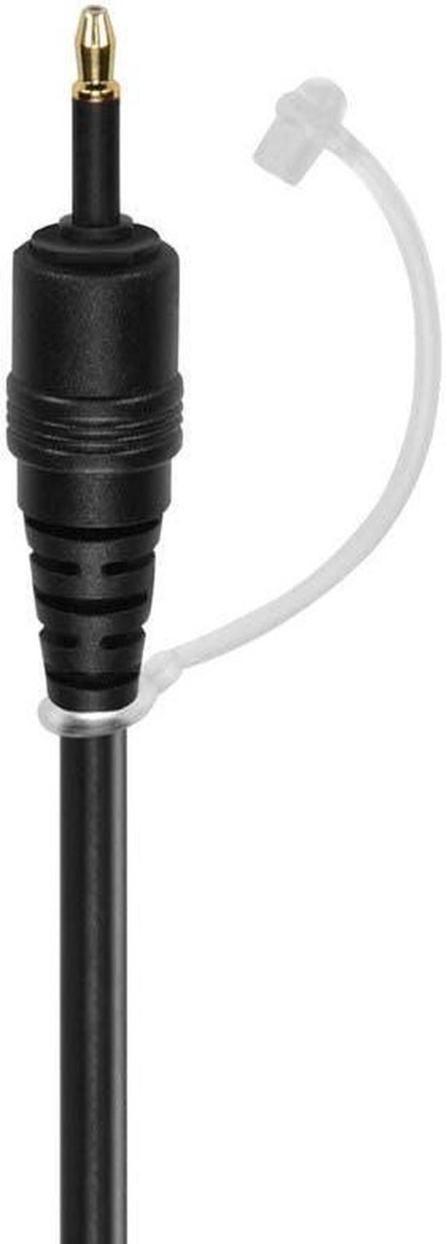 Alt view image 7 of 8 - Monoprice Digital Optical Audio Cable - 6 Feet - TosLink to Mini TosLink Male/Male, 5.0mm Outside Diameter, Gold plated ferrule