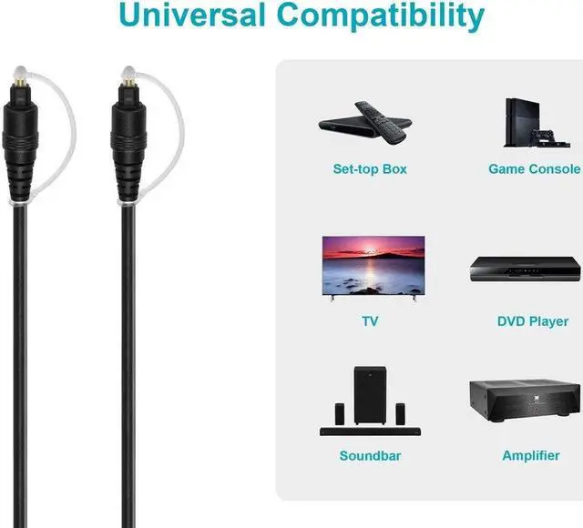 Alt view image 7 of 9 - Monoprice S/PDIF (Toslink) Digital Optical Audio Cable - 10 Feet | Gold Plated Ferrule,Molded Strain Relief