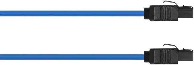 Alt view image 5 of 6 - Monoprice SATA III Straight 6Gbps SATA 3 Cable - 18in - Blue (10-Pack) with Locking Latch, Compatible with SATA HDD, SSD, CD Driver, CD Writer