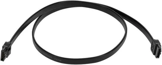 Alt view image 9 of 9 - Monoprice 8779 SATA 6Gbps 24-Inch Cable with Locking Latch - Black
