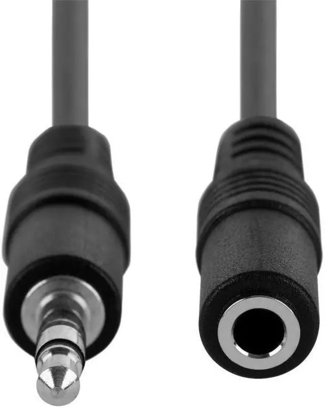 Alt view image 9 of 11 - Monoprice Stereo Extension Cable - 25 Feet - Black | 3.5mm Plug/Jack Male/Female