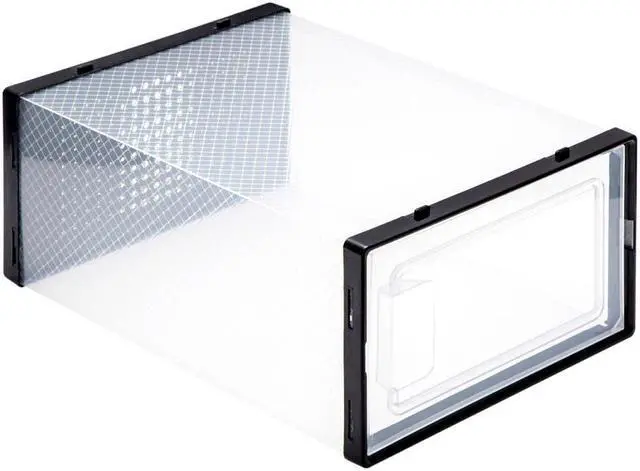 Alt view image 3 of 5 - MPM Shoe box 12pcs, Stackable Clear Plastic Shoe Organizer, Shoe Rack, Sneaker Storage Box with Lid, For Men and Women S