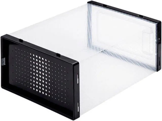 Alt view image 4 of 5 - MPM Shoe box 12pcs, Stackable Clear Plastic Shoe Organizer, Shoe Rack, Sneaker Storage Box with Lid, For Men and Women S