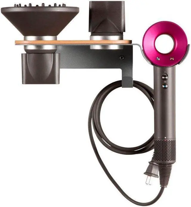 Alt view image 2 of 6 - MPM Hair Dryer Wall Mount, Blow Dryer Wall Holder, Bathroom Hair Dryer Rack, Compatible with Dyson Supersonic Hair Dryer