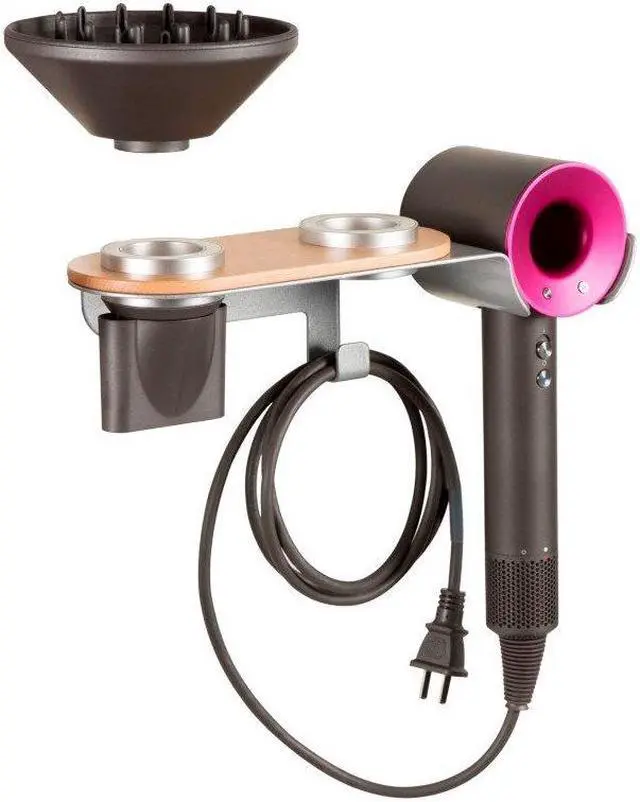 Alt view image 5 of 6 - MPM Hair Dryer Wall Mount, Blow Dryer Wall Holder, Bathroom Hair Dryer Rack, Compatible with Dyson Supersonic Hair Dryer