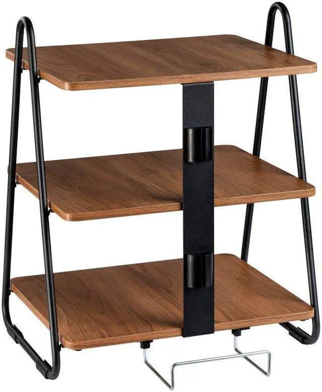 Alt view image 2 of 6 - MPM 3 Tiers Industrial Style Storage Rack with Cable Management, Equipment Shelf, AV Media Shelf, Audio Stand, for Ampli