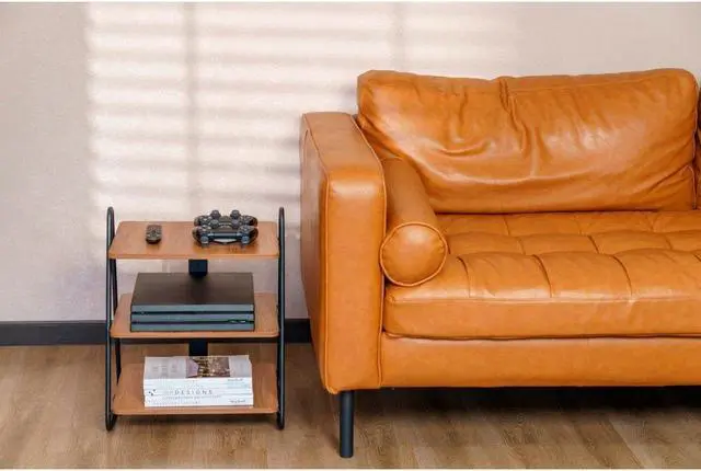 Alt view image 5 of 6 - MPM 3 Tiers Industrial Style Storage Rack with Cable Management, Equipment Shelf, AV Media Shelf, Audio Stand, for Ampli