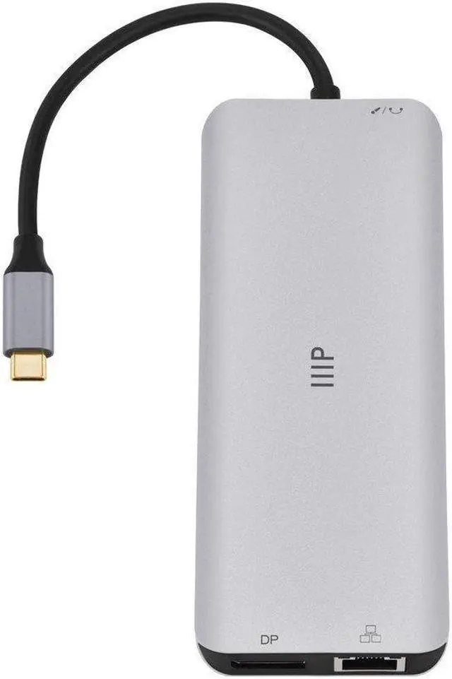 Alt view image 4 of 6 - Monoprice 13-in-1 Dual-HDMI + DisplayPort Multi-Stream Transport (MST) Dock