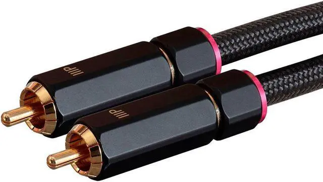 Alt view image 3 of 7 - Monoprice 2-Male to 1-Female RCA Y-Adapter - 1 Feet - Black | Gold Plated Connectors, Double Shielded With Copper Braiding - Onix Series