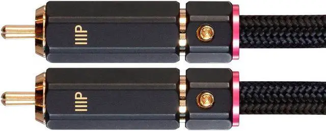 Alt view image 5 of 7 - Monoprice 2-Male to 1-Female RCA Y-Adapter - 1 Feet - Black | Gold Plated Connectors, Double Shielded With Copper Braiding - Onix Series