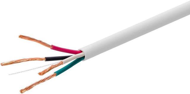 Main image of Monoprice Speaker Wire, CL3 Rated, 4-Conductor, 16AWG, 250ft, White
