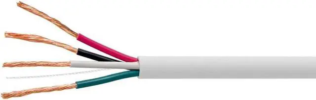 Alt view image 2 of 8 - Monoprice Speaker Wire, CL3 Rated, 4-Conductor, 16AWG, 250ft, White