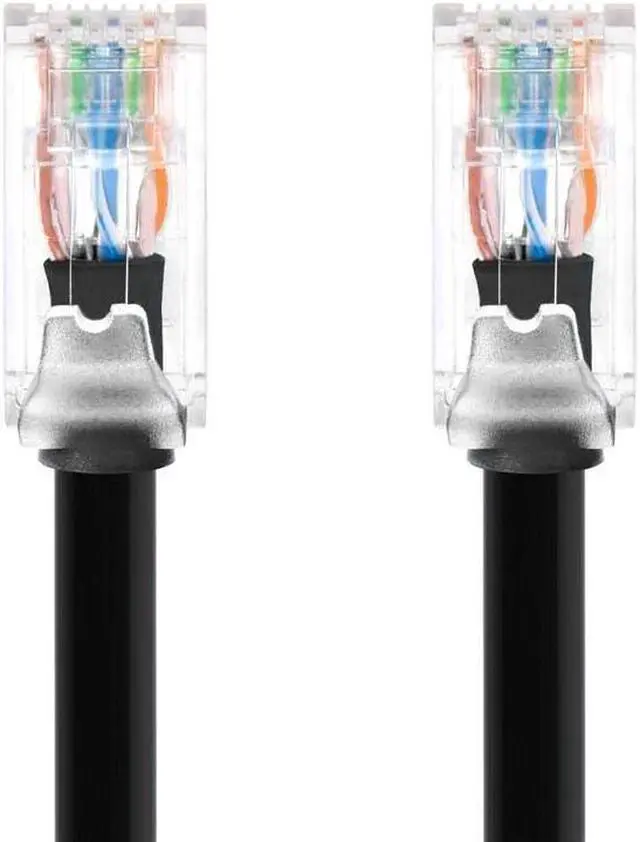 Alt view image 2 of 7 - Monoprice Cat6A Component Level Patch Cable - 7 Feet - Black | UTP, 24AWG, 500MHz, Pure Bare Copper, Snagless RJ45, Ethernet Cable - Micro SlimRun Series