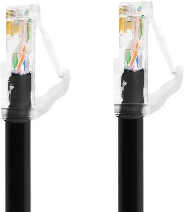 Alt view image 3 of 7 - Monoprice Cat6A Component Level Patch Cable - 7 Feet - Black | UTP, 24AWG, 500MHz, Pure Bare Copper, Snagless RJ45, Ethernet Cable - Micro SlimRun Series