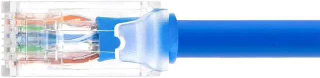 Alt view image 4 of 6 - Monoprice Cat6A Component Level Patch Cable - 7 Feet - Blue | UTP, 24AWG, 500MHz, Pure Bare Copper, Snagless RJ45, Ethernet Cable - Micro SlimRun Series