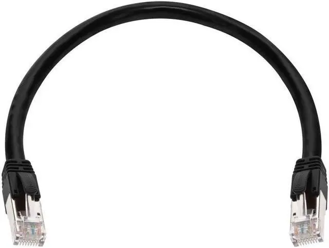 Alt view image 6 of 6 - Monoprice Cat6A 1ft Black PoE Patch Cable, 100W, PoE ++ (IEEE 802.3af/at/bt), UTP, 22AWG, 500MHz, Stranded Pure Bare Cop