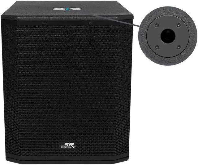 Alt view image 2 of 6 - Stage Right by Monoprice LM15A 1000W 15in Powered Subwoofer Speaker with Class D and DSP